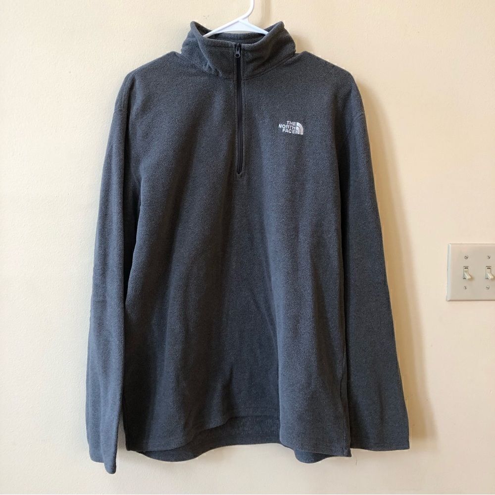 North Face Gray Fleece Quarter Zip